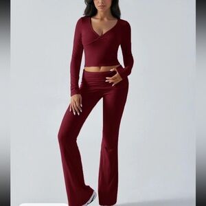Women's Burgundy Jumpsuit